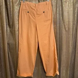 Free People Addy Wide Leg Chino Pants Pastel Light Orange Size 4 NWOT thumbnail 3