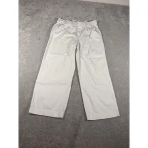 vineyard‎ vines womens white linen pull on pants Cropped Pockets thumbnail 2