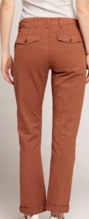 Current/Elliott The Captain Pant cuffed trouser rust brown Cappuccino size 31 thumbnail 2
