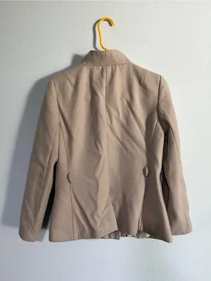 Banana Republic Women's Taupe Short Wool-Blend Coat Winter Fall Coat Medium thumbnail 5