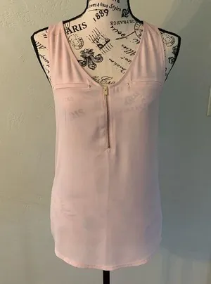 Express zipper-trimmed dressy tank thumbnail 1