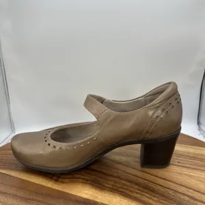 Abeo Penny Mary Jane Heels Shoes‎ Brown Leather Retro Comfort Women's 10N thumbnail 6