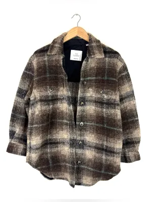 Artizia Wilfred Ganna Plaid Wool Shirt Jacket thumbnail 7