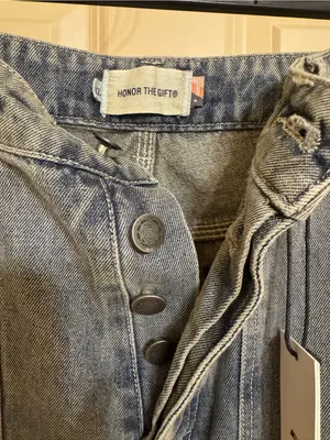 High-Rise Women's Washed Blue Carpenter Jeans thumbnail 2