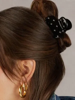 Kitsch Black Rhinestones Cloud Claw Clip Cream Cherry Crystal Barrette Hair Set thumbnail 9