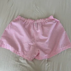 Handmade pink gingham boxer shorts Size L thumbnail 4