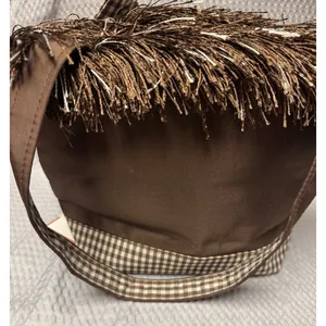 Abetta Accessories Western Fringe Tote Brown Gingham Cowboy Boot Floral‎ NWT Bag thumbnail 9