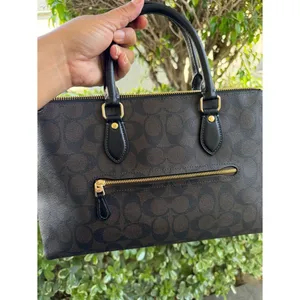 NEW Coach Georgia Satchel In Signature Canvas New IM/BROWN BLACK CR157 IMAA8 thumbnail 13
