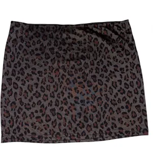 Forever 21 Skirt Mini brown leopard prints size Large thumbnail 1