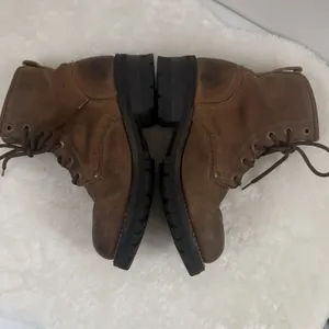 Skechers Womens 8.5 Combat Boots Brown Leather Chunky Biker Grunge Y2K thumbnail 5