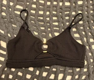 Aerie Bikini Top Black Medium Scoop thumbnail 1