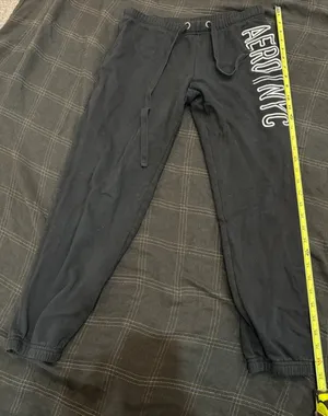 Aeropostale Black Ribbed Waistband Sweatpants thumbnail 1