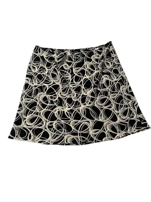 Express Black Cream A Line Mini Skirt thumbnail 3