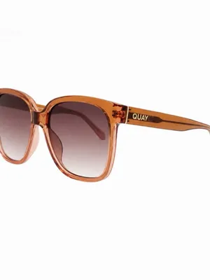 QUAY Womens WIDE AWAKE 77694 Coffee Rose Frame Brown Lenses Sunglasses 59 16 145 thumbnail 9