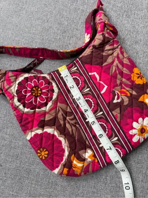 Vera Bradley Retired Olivia Bag in Pink Carnaby Print Hobo Small Shoulder Purse thumbnail 7