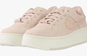 Nike Pink Suede Air Force 1s thumbnail 1