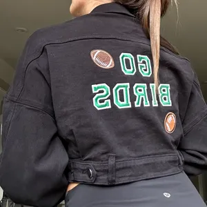 Philadelphia Eagles Jacket Black Size L thumbnail 4