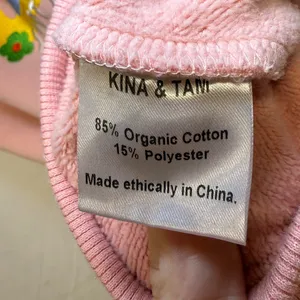 Kina & Tam Pink Embroidered Scooter Girl Organic Cotton Sweatshirt‎ Small thumbnail 7