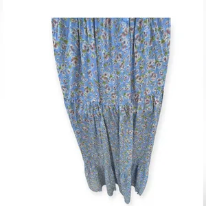 Lulu's Sunny Bliss Cottagecore Floral Print Tiered Maxi Dress Women's Med‎ NWT thumbnail 4