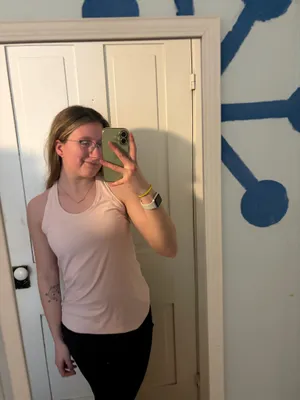 Lululemon light pink racer back tank top  thumbnail 3