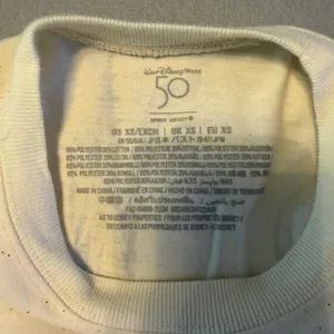 Disney Spirit Jersey 50th Anniversary Castle Top Cream Gold Women XS thumbnail 8