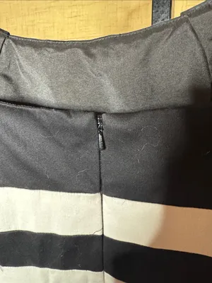 White House Black Market Colorblock Sheath Dress Black Ivory Size 8 thumbnail 5