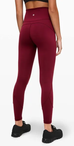 Lululemon In Movement Tight 25" *Everlux Deep Rouge Size 4 High Rise Gym Run thumbnail 1