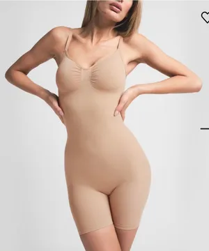 SKIMS Seamless Sculpt Mid Thigh Bodysuit Clay Tan L/G Strong Compression L thumbnail 1