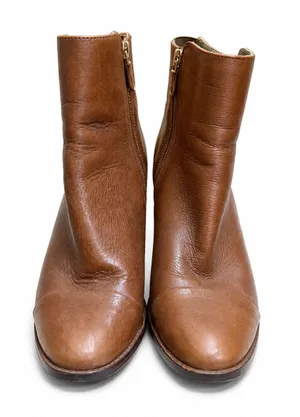 Clarks Women’s Brown Leather Ankle Booties. Size: 8 thumbnail 1