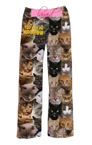 Lounge American Mills Brief Insanity You Had Me At Meow Pants Cat Pajamas XL thumbnail 3