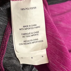 Nike Performance Shirt Womens Medium Open‎ Back Oversized Gym Yoga Pink Gray thumbnail 6