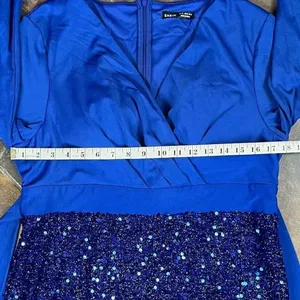 SHEIN Glamour Elegant Blue Formal Dress XL 12 thumbnail 7