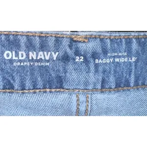 Old Navy Baggy Wide Leg Jeans Women's 22‎ Medium Wash Skater Pockets Retro Denim thumbnail 5
