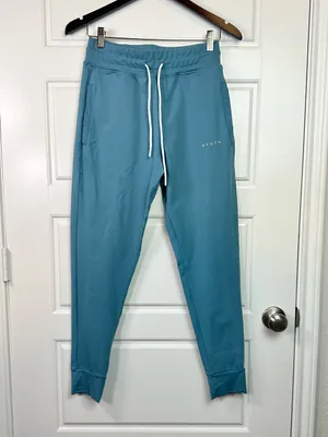 NVGTN High Waisted Form Fitting Cuffed Performance Wear Joggers Blue Size Large thumbnail 2
