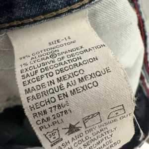 Tommy Hilfiger Jeans Women 14 Blue Straight Leg Mid Rise Denim Flag Logo Vtg Y2K thumbnail 7