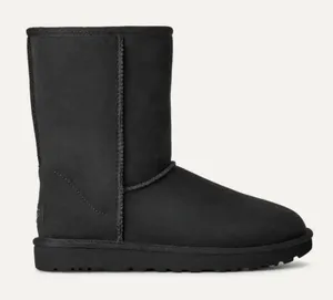 UGG Australia Classic Short II Black Suede Shearling Boots Women 9 thumbnail 1