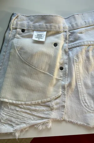 Carmar Denim LF White Zip Up Skirt thumbnail 6