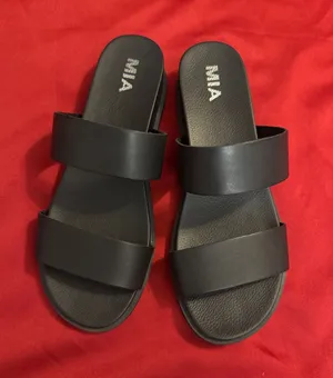 MIA Black Double Band Slide Sandals thumbnail 1