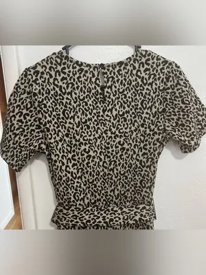 NWT Zara Animal Print Dress with Side Slit Size M thumbnail 11