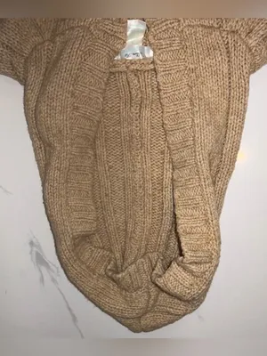 Fisherman's Sweater Cardigan Cotton Wool Size S Chunky Cropped thumbnail 8