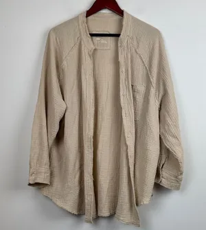 Aerie oversized Gauzy Coverup Shirt thumbnail 1