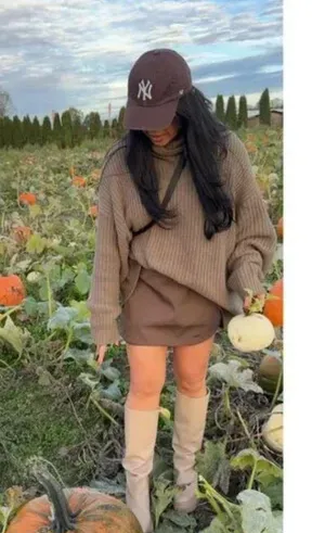 FREE PEOPLE Swim Too Deep Turtleneck Sweater in Olive Stone Size X-Small thumbnail 14