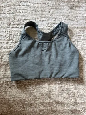 Nike Heather Grey Racerback Sports Bra thumbnail 3