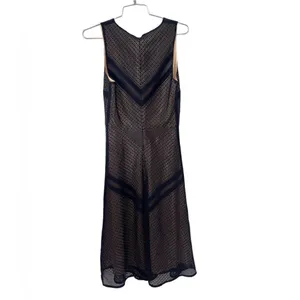 Current Air Anthropologie Hearst Lace Patchwork V Neck Midi Dress Navy NEW thumbnail 2