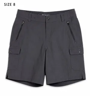 Columbia Women's Cargo Hiking Shorts Gray Size 8 Lightweight Outdoor Travel thumbnail 1
