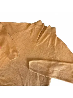 Studio Works Ultra Soft Women's S Camel Brown Half-Zip Sweater 100% Acrylic thumbnail 2