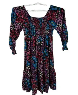Terra & Sky Women's Floral Print Dress 1X (16W-18W) 100% Cotton Made In China thumbnail 1