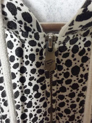 Famous Stars & Straps Dalmatian Animal Print Zip Hoodie Y2K Emo Large thumbnail 5