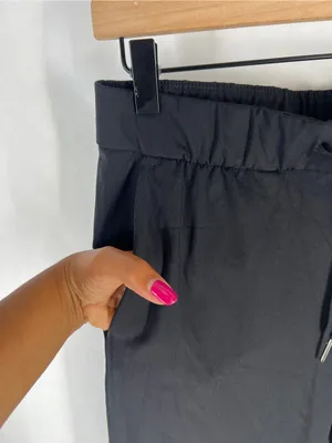 CRZ YOGA Black Drawstring Tapered Pants thumbnail 4