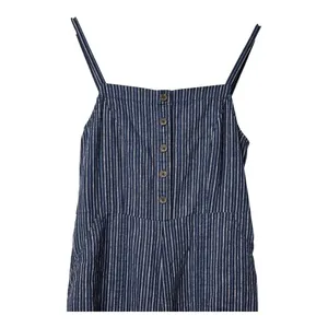 Old‎ Navy Striped Button Front Jumpsuit Sleeveless Navy White Women Size Small thumbnail 2
